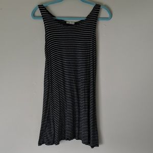 Black&white striped flowy dress